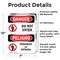 Signmission Do Not Enter Bilingual Danger Sign, Vinyl Decal, 7in W x 10in L, 2PK OS-2PACK-DS-D-710-VS-1151 - alternate 5